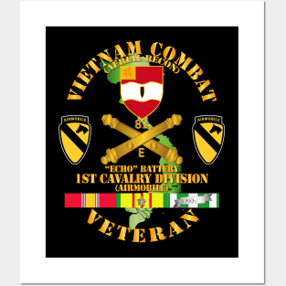 Vietnam Combat Veteran w Echo Btry 82nd Artillery DUI - 1st Cav Div Posters and Art